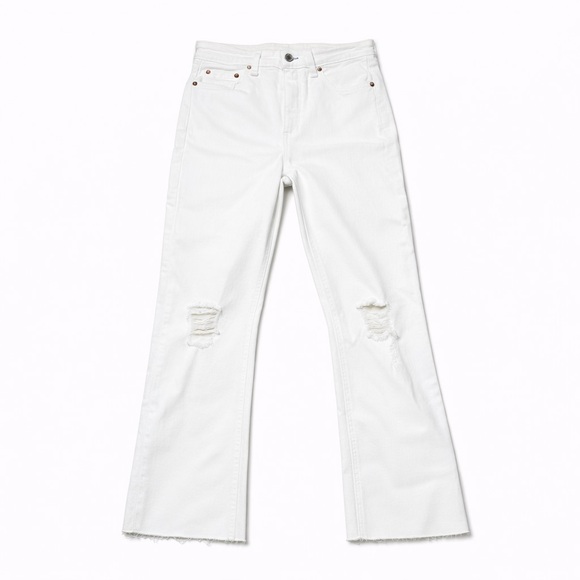 rag & bone Nina High Rise Ankle Flare Jeans Size 26 Summer White - Picture 2 of 10